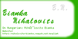 bianka mihalovits business card